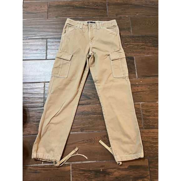 Zara Other - Zara Man Khaki Cargo Pants Tan Contrast Stitch Straight Leg Utility Size 31